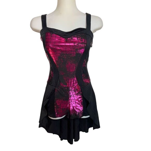 Kelle Hi-Low Dance Costume Biketard Leotard Size Teen Crackle Taylor Swift - Picture 1 of 11